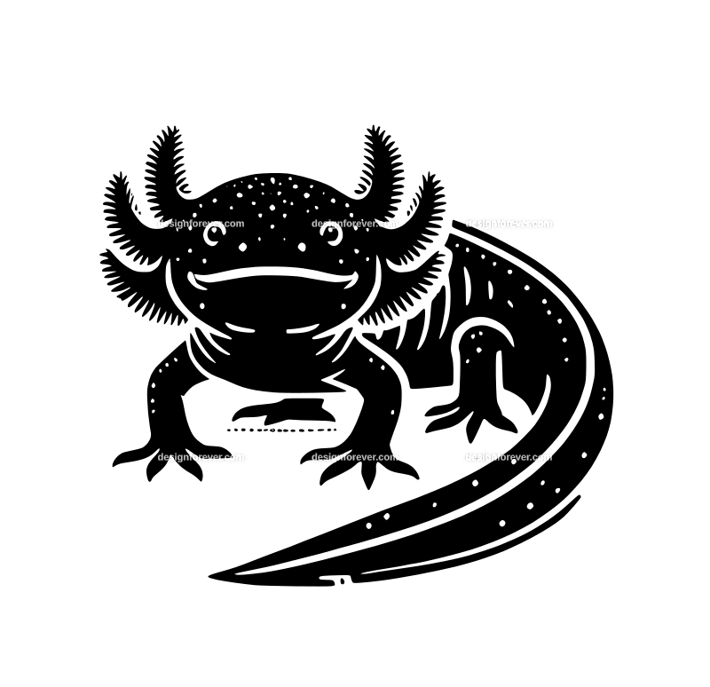 Axolotl graphic logo