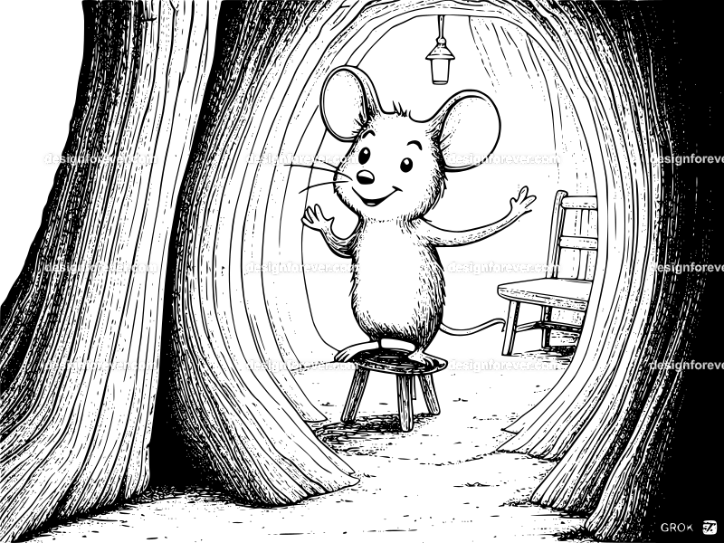 mr mouse waving hi to the birds