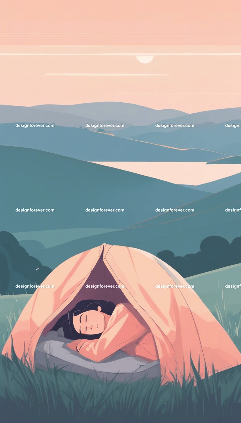 young woman in rural country