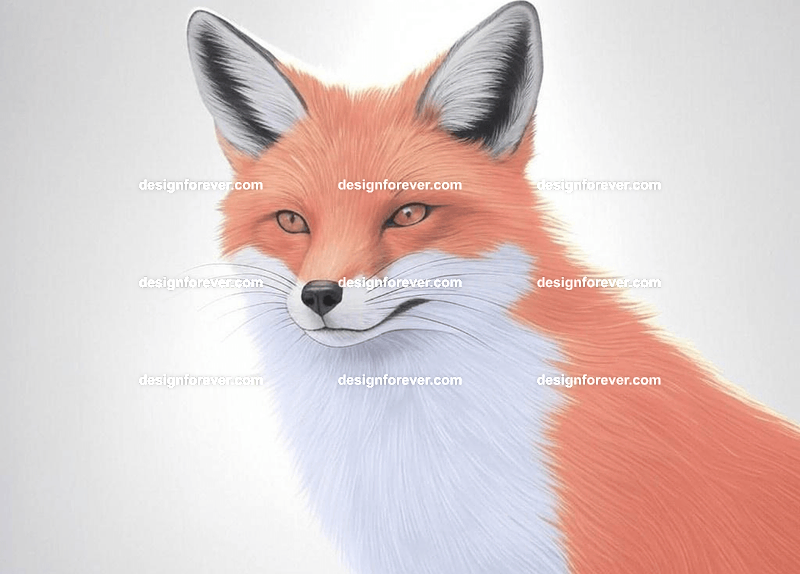 Simple line drawings of fox