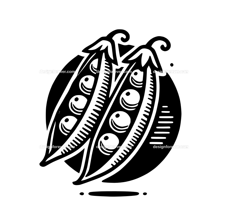 snap peas graphic logo