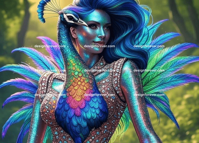 Peakcock woman