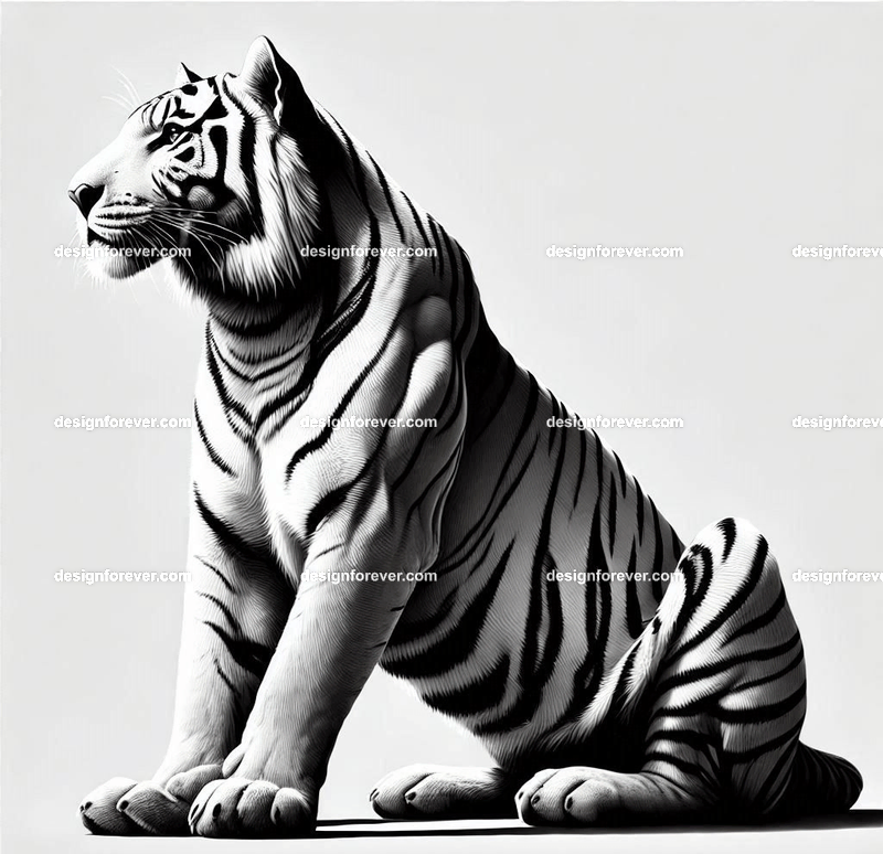 the tiger front facing