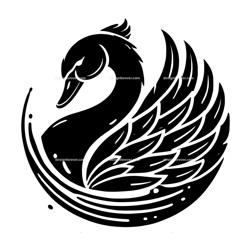 the black swan graphic logo