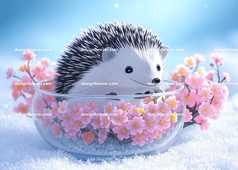 hedgehog crystal ball glass orb