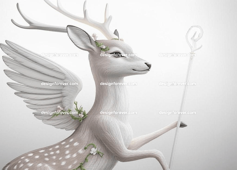 Graceful deer as a forest guardian