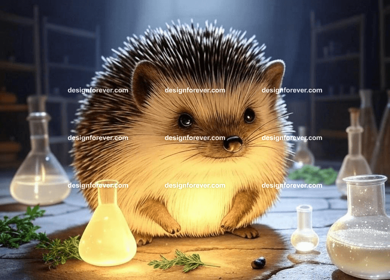Hedgehog in a small workshop
