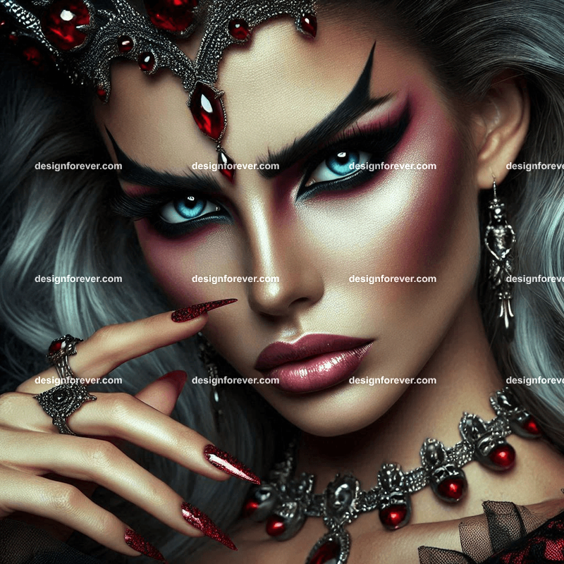 closeup of evil queen