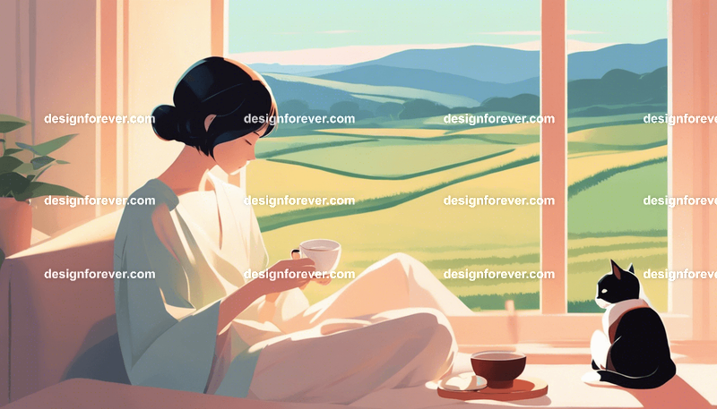 young woman cooking ramen