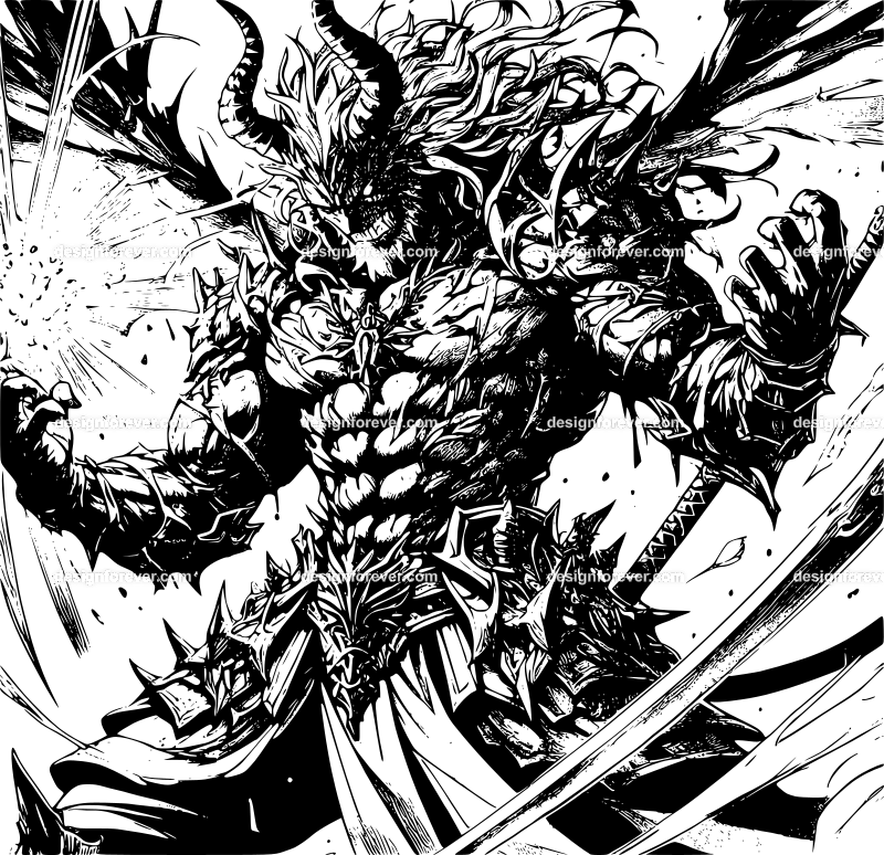 epic scene of berserker in frenzy state building up power