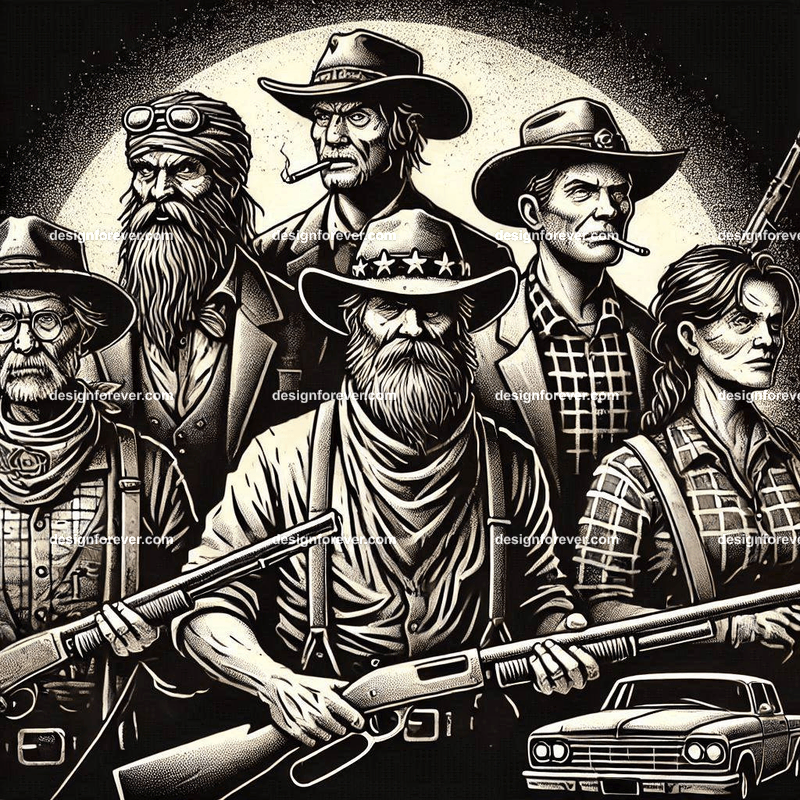 the gang of rednecks against zombies