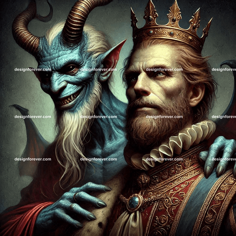 the evil king and his demon advisor