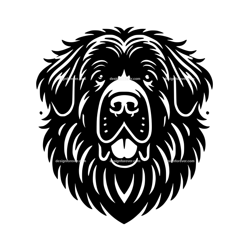 Leonberger dog graphic logo