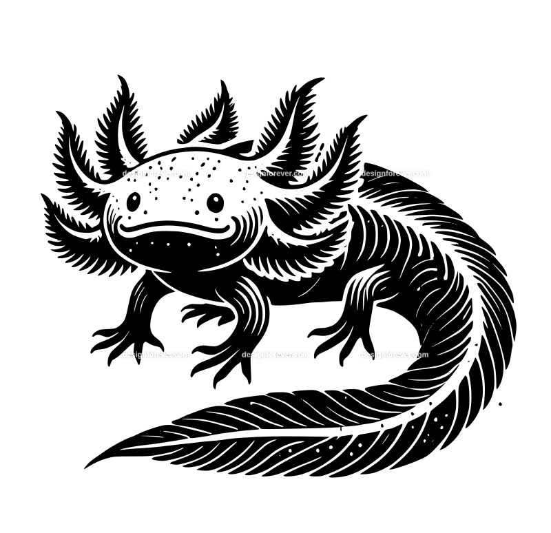 Axolotl graphic logo