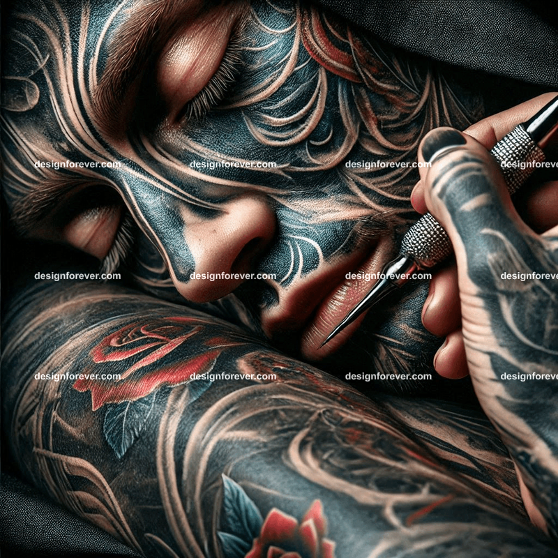 tattoo artist closeup face