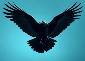 raven swooping down