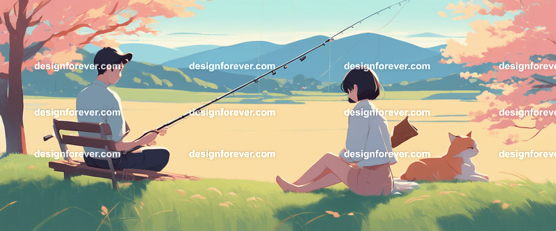 teen girl with a girl friend on tree branch of big old tree looking down at river