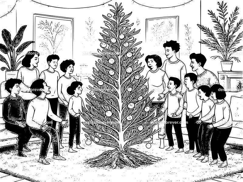 xmas celebration with family and friends