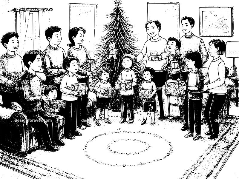 xmas celebration with family and friends