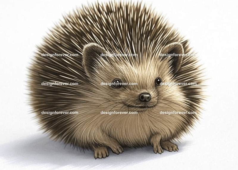 hedgehog as adventurer with hat