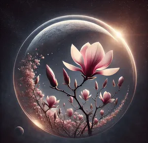 chinese magnolia in celestial orb
