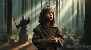 orphan boy in woods taught in secret by master assassin