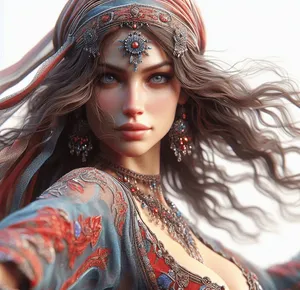 gypsy dancer power gaze pure white background