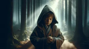 orphan boy in woods taught in secret by master assassin
