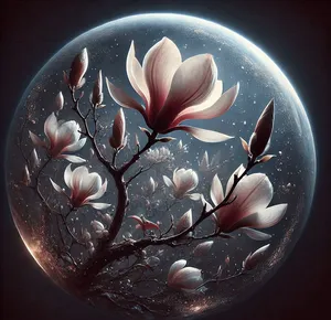 chinese magnolia in celestial orb