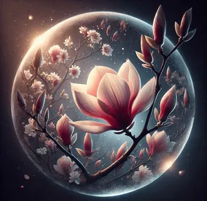 chinese magnolia in celestial orb