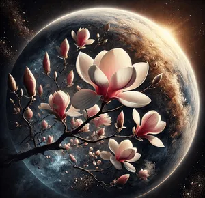 chinese magnolia in celestial orb