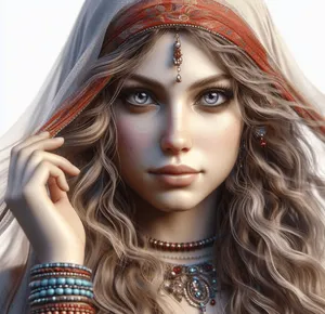 gypsy dancer power gaze pure white background