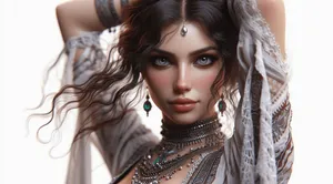 gypsy dancer power gaze pure white background