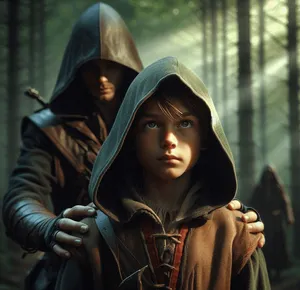 orphan boy in woods taught in secret by master assassin