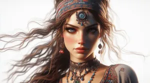 gypsy dancer power gaze pure white background