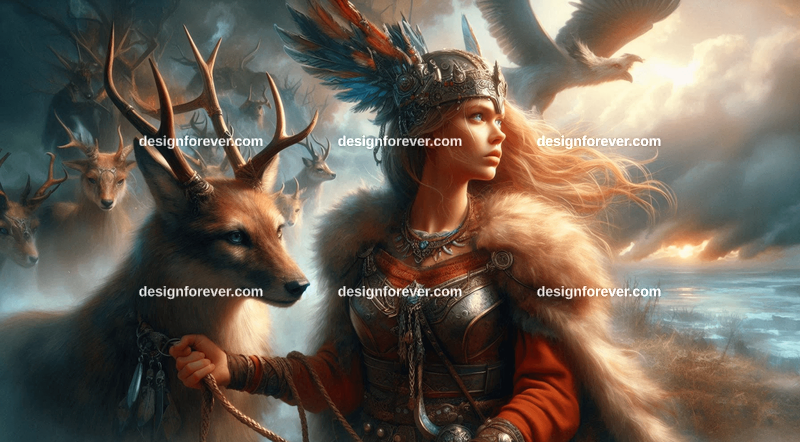 viking woman with spirit animal