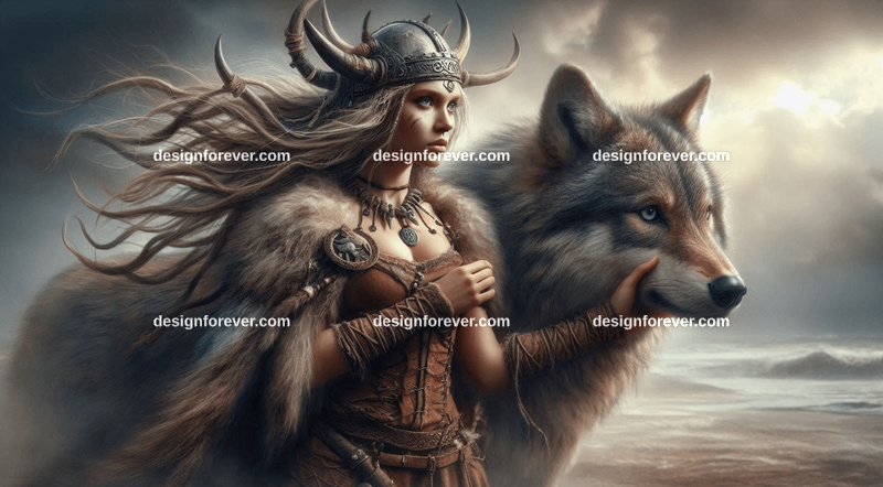 viking woman with spirit animal