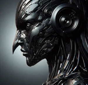 daughter of the raven – A mix of sharp, industrial cyberpunk textures and high