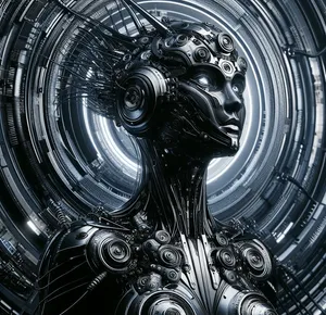 daughter of the raven – A mix of sharp, industrial cyberpunk textures and high