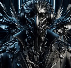 daughter of the raven – A mix of sharp, industrial cyberpunk textures and high
