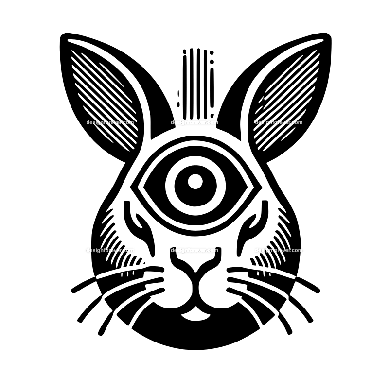 the one eye rabbit graphic logo