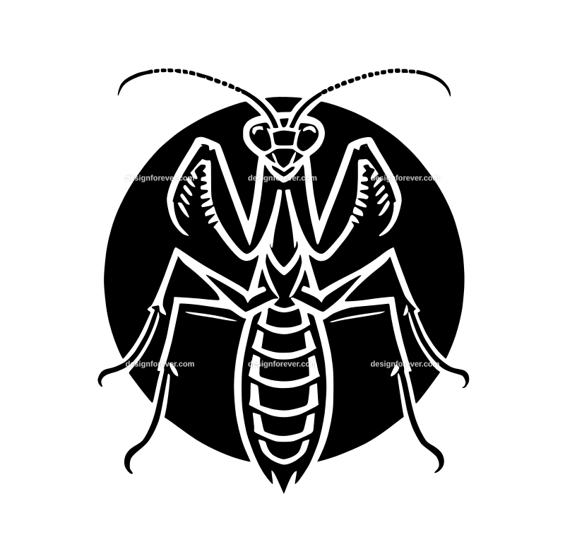 Praying Mantis graphic logo