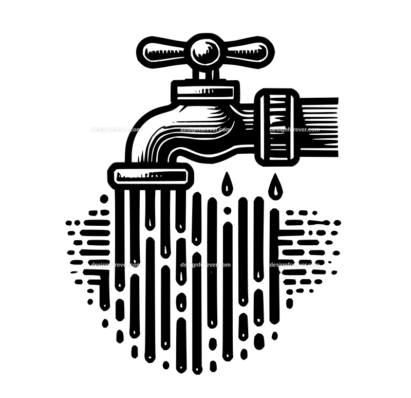 leaky facuet graphic logo