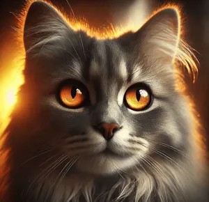 a cat with golden eyes