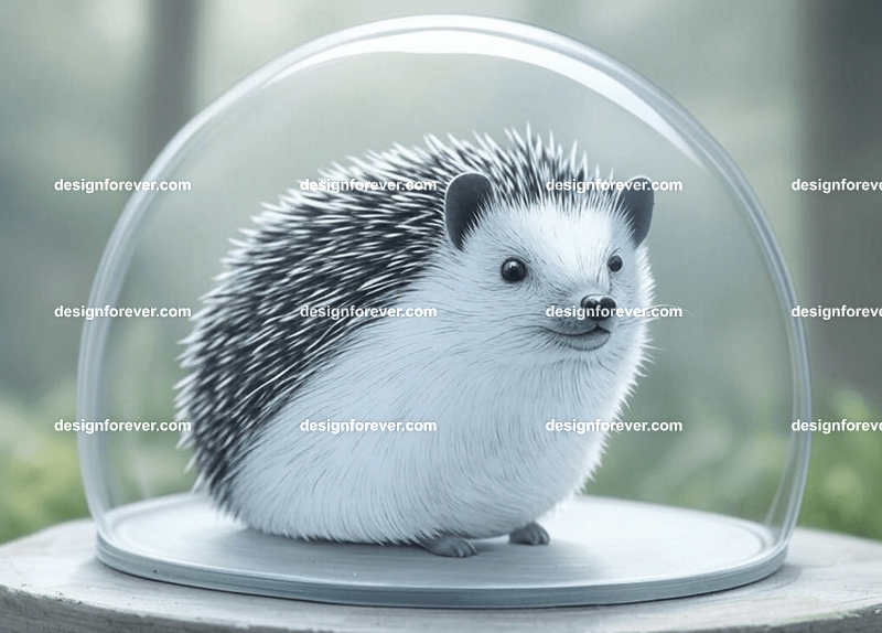 hedgehog crystal ball glass orb