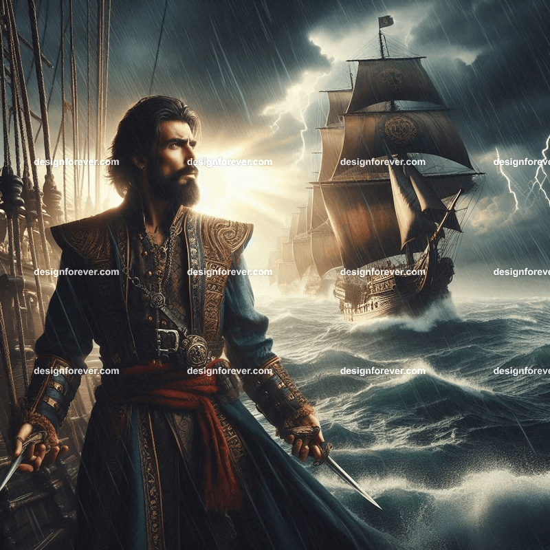 malestrom storm at sea with vassal of merchants