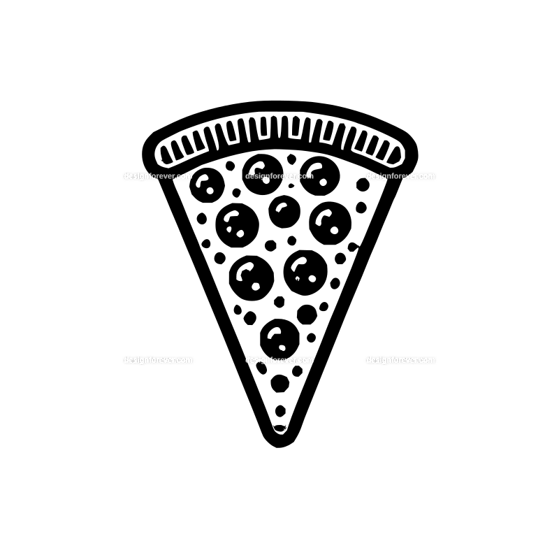 slice of pizza graphic logo