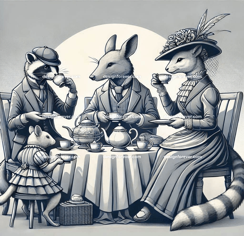 Animals as tea party animals