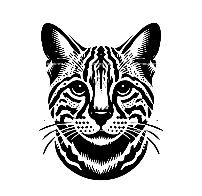 Savannah cat graphic logo