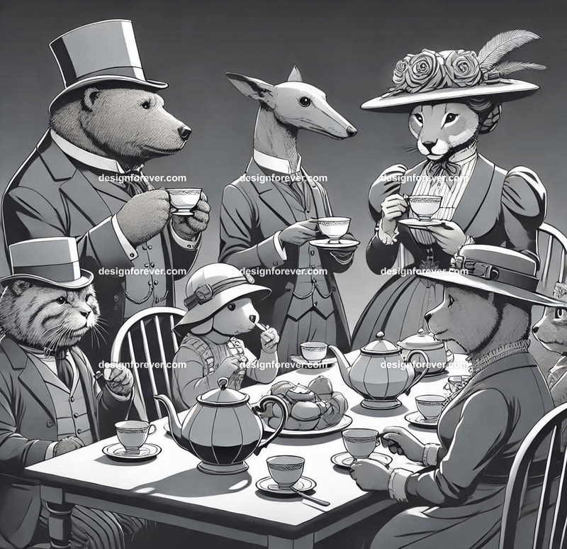 Animals as tea party animals